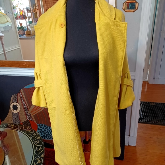 VTG Style Anthropologie Mustard Seed Yellow Jacket - Picture 9 of 13